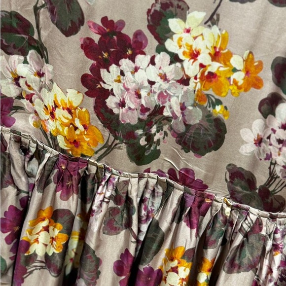 Day Birger et Mikkelsen purple Floral Long Sleeve maxi dress size L - Picture 9 of 9